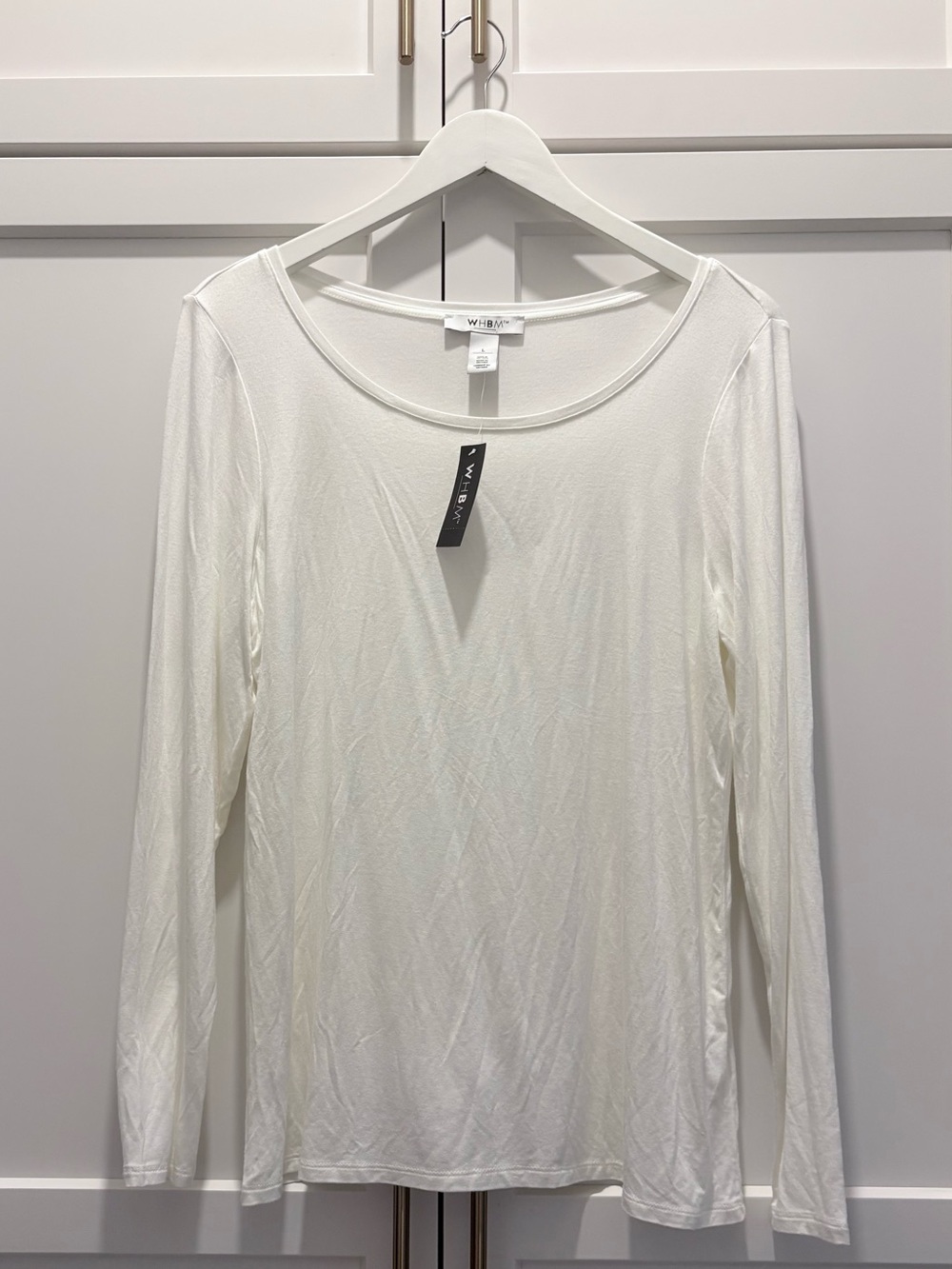 WHBM Outlet Wide Scoop Neck Tee